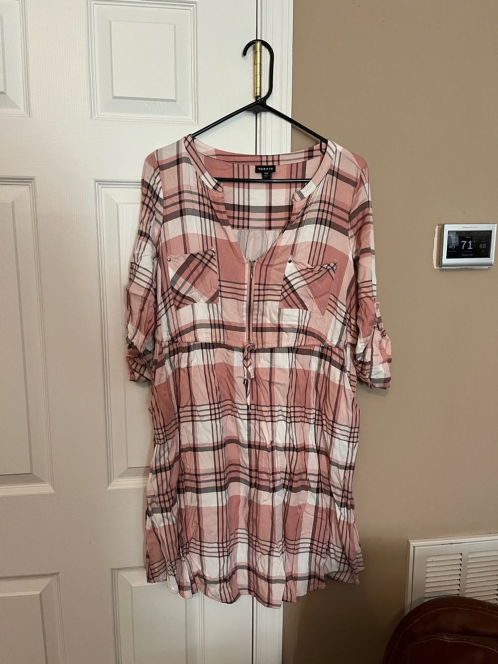 torrid Pink Plaid Tunic Dress